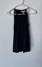 Load image into Gallery viewer, Michael Kors Womens Black Sleeveless Chain Halter Neck A-Line Dress Size XS
