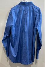 Load image into Gallery viewer, Paul Fredrick Mens Blue 80's Two Ply Cotton Long Sleeve Dress Shirt Size 18x36
