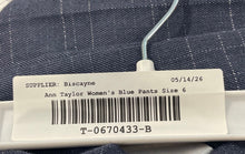 Load image into Gallery viewer, Ann Taylor Womens Blue Plaid Print Flat Front Straight Leg Dress Pants Size 6
