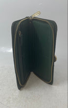Load image into Gallery viewer, Michael Kors Womens Hamilton Green Saffiano Leather Padlock Zip-Around Wallet
