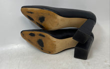 Load image into Gallery viewer, Marc Fisher Womens Black Leather Slip-On Block Pump Heels Size 7.5M
