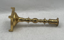 Load image into Gallery viewer, Vintage Gold-Tone Brass Square Base Candlestick Candle Holder Collectible
