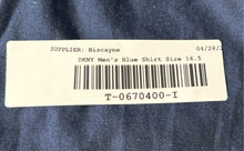 Load image into Gallery viewer, DKNY Mens Blue 80's 2 Ply Cotton Pointed Collar Long Sleeve Dress Shirt Sz 16.5
