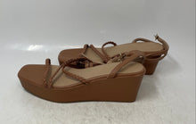 Load image into Gallery viewer, Sun + Stone Womens Alyssaa Brown Braided Ankle Strap Platform Sandals Size 9
