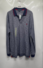 Load image into Gallery viewer, US Polo Assn. Mens Blue Red Cotton Long Sleeve Collared Polo Shirt Sz L With Tag
