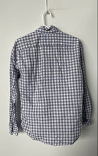 Load image into Gallery viewer, Express Mens Gray White Plaid Long Sleeve Slim Fit Button-Up Shirt Size Medium
