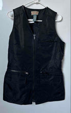 Load image into Gallery viewer, EXP Jeans Express Womens Black V-Neck Utility Pockets Full-Zip Vest Size M
