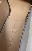 Load image into Gallery viewer, Karl Lagerfeld Womens Noor Silver Black Casual Loafer Shoes Size US 5M EUR 35
