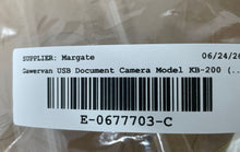 Load image into Gallery viewer, Gawervan Model KB-200 Black 1080P HD USB Document Camera Not Tested With Box
