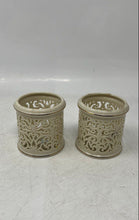 Load image into Gallery viewer, Set Of 2 Pcs Lenox Beige Ceramic Illuminations Candle Holder Collectible
