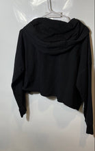 Load image into Gallery viewer, DKNY Sport Womens Black Long Sleeve Cropped Pullover Hoodie Size XL
