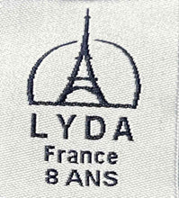 Load image into Gallery viewer, Lyda France Kids Blue Eiffel Tower Short Sleeve Crew Neck Graphic T-Shirt Size 8
