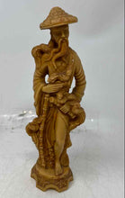Load image into Gallery viewer, Lot Of 2 Pcs Assorted Brown Engraved Home Decorative Collectible Chinese Statues
