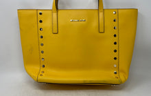 Load image into Gallery viewer, Michael Kors Womens Rivington Yellow Leather Studded Inner Pocket Tote Purse
