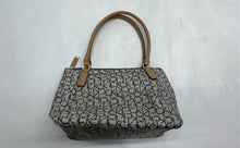 Load image into Gallery viewer, Calvin Klein Womens Gray Black Monogram Double Handle Shoulder Tote Bag

