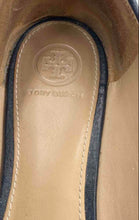 Load image into Gallery viewer, Authentic Tory Burch Womens Blue Leather Slip-On Ballet Flats Size 8.5 Damaged

