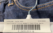 Load image into Gallery viewer, Abercrombie &amp; Fitch Womens Dark Blue Denim Pockets Cut-Off Shorts Size 30x32
