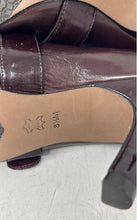 Load image into Gallery viewer, Antonio Melani Womens Brown Leather Round Toe Buckle Pump Heels Size 8.5M

