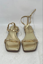 Load image into Gallery viewer, Michael Kors Womens Lena Yellow Gold Tone Open Toe Strappy Sandals Size 8.5M
