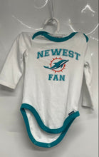 Load image into Gallery viewer, NFL Team Apparel Baby Boy White Miami Dolphins Football Bodysuit Size 6-9 M
