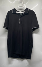 Load image into Gallery viewer, Armani Exchange Mens Black Quarter-Zip White Logo Printed Polo Shirt Size XL
