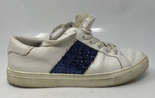 Load image into Gallery viewer, Authentic Tory Burch Womens Carter White Blue Leather Sneakers Shoes Size 9 M
