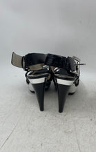 Load image into Gallery viewer, Michael Kors Womens Carla Black Leather Stiletto Heel Slingback Sandals Size 8M
