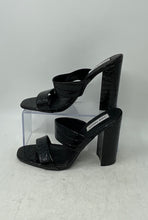 Load image into Gallery viewer, Steve Madden Womens Taya Black Croc Embossed Slip-On Block Mule Heels Size 9.5M
