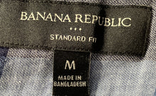 Load image into Gallery viewer, Banana Republic Mens Blue Plaid Print Standard Fit Button-Up Shirt Size M

