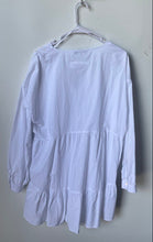 Load image into Gallery viewer, Zara Womens White Long Sleeve Button Front V-Neck Mini Dress Size 2XL

