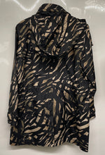 Load image into Gallery viewer, Alfani Womens Black Brown Abstract Print Long Sleeve Full-Zip Jacket Size L
