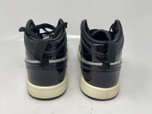 Load image into Gallery viewer, Authentic Nike Boys Air Jordan 1 Mid SE Black Silver Tone Sneaker Shoes Sz 1.5Y
