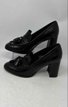 Load image into Gallery viewer, Vince Camuto Womens Chelivia Black Leather Block Heel Loafer Shoes Size 9.5M
