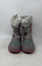 Load image into Gallery viewer, Dream Pairs Girls Forester Gray Pink Leather Ankle Waterproof Snow Boots Size 6
