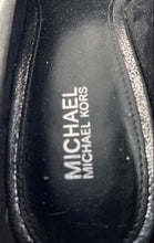 Load image into Gallery viewer, Michael Kors Womens Silver Black Leather Sparkle Pointed Toe Pump Heels Size 8 M
