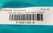 Load image into Gallery viewer, Nike Womens Green Miami Dolphins Dri-Fit NFL Football Polo Shirt Size M
