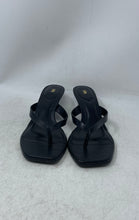 Load image into Gallery viewer, Zara Womens Black Square Toe Wedge Heel Slip-On Slide Sandals Size EU 40
