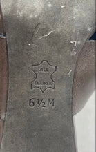 Load image into Gallery viewer, Authentic Tory Burch Womens Teagan Brown Gray Leather Gladiator Heels Size 6.5M
