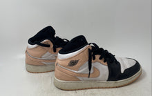 Load image into Gallery viewer, Nike Girls Air Jordan 1 Mid 554725-133 White Black Pink Sneaker Shoes Size 7Y
