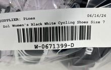 Load image into Gallery viewer, Zol Womens Trail Plus Black White 4 Bolt Mountain Cycling Shoes Size 7
