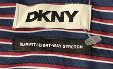 Load image into Gallery viewer, DKNY Mens Multicolor Striped Slim Fit Eight-Way Stretch Dress Shirt Size M

