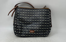Load image into Gallery viewer, Fossil Womens Fiona Black Brown And White Leather Adjustable Strap Crossbody Bag
