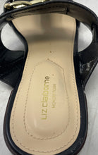Load image into Gallery viewer, Liz Claiborne Womens Black Leather Slip-On Block Heel Slide Sandals Size 8
