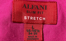 Load image into Gallery viewer, Alfani Mens Pink Collared Long Sleeve Stretch Slim Fit Dress Shirt Size L
