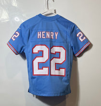 Load image into Gallery viewer, Nike Boys Blue NFL Houston Oilers Derrick Henry #22 Football Jersey Size S
