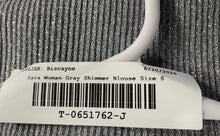 Load image into Gallery viewer, Zara Womens Gray Ribbed Shimmer Sleeveless Stretch Tank Top Size Small
