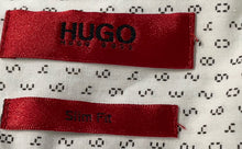 Load image into Gallery viewer, Hugo Boss Mens White Black Geometric Print Long Sleeve Button-Up Shirt Size M
