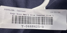 Load image into Gallery viewer, Hugo Boss Mens Blue Long Band Sleeve Round Neck Pullover Sweatshirt Size L
