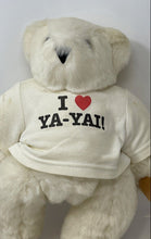Load image into Gallery viewer, Vermont Teddy Bear White I Love Ya-Yai T-Shirt Stuffed Animal Plush Toy
