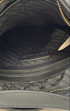 Load image into Gallery viewer, Steve Madden Womens Black Pebbled Leather Adjustable Strap Zip Top Crossbody Bag
